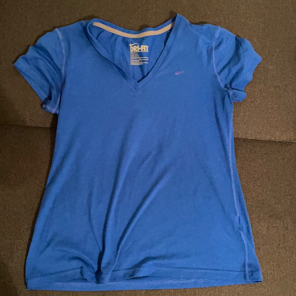 Nike blue work out shirt